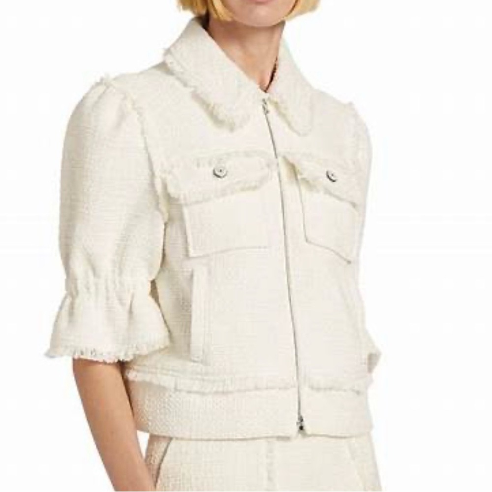 cinq a sept Holly Boucle Short Sleeve Jacket - Small - Picture 2 of 15